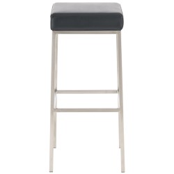 2 kpl montreal 85 baarijakkaraa keinonahkaistuimella, musta/valkoinen metalli