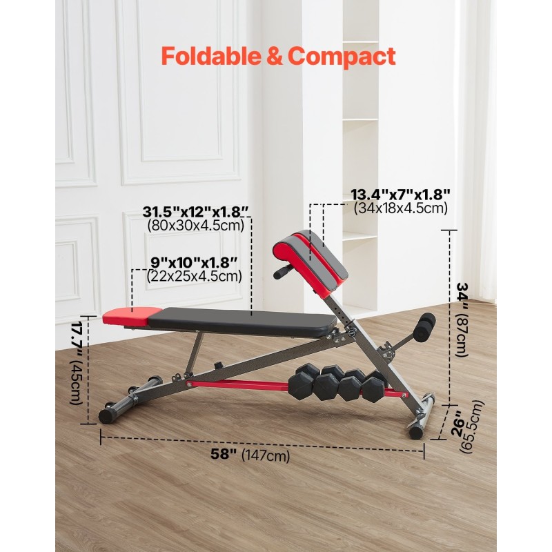 Harjoituspenkki hiiliteräsrunko monikäyttöinen säädettävä taittuva irrotettava selkätyyny siirtopyörillä