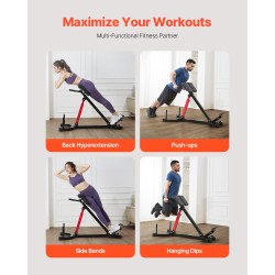 Roomalainen selkäpenkki säädettävä hiiliteräksinen taitettava 158 kg kuormankesto musta punainen kuljetuspyörillä