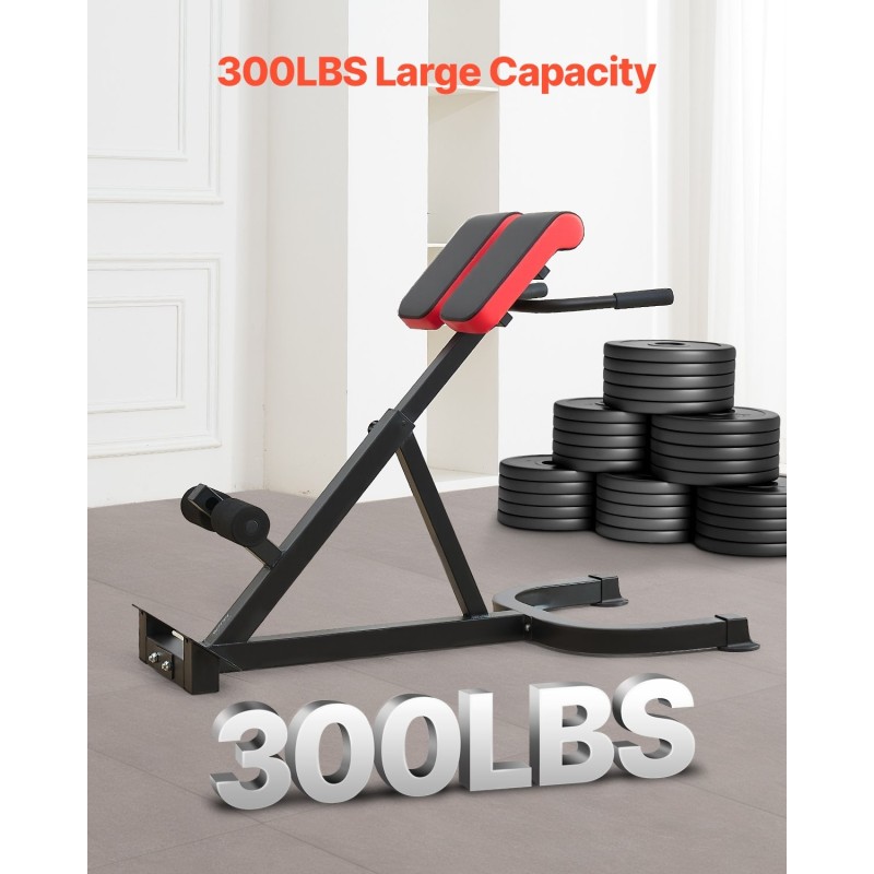 Säädettävä roomalainen selkäpenkki hiiliteräs 136 kg kantavuus kotikäyttöön