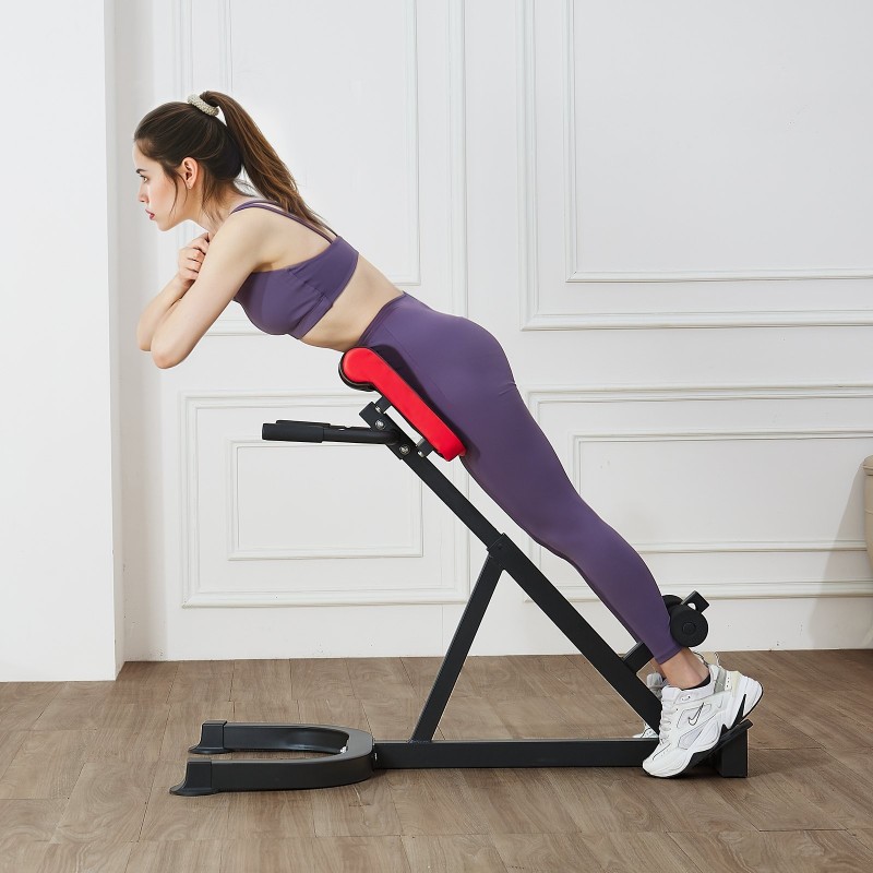 Säädettävä roomalainen selkäpenkki hiiliteräs 136 kg kantavuus kotikäyttöön