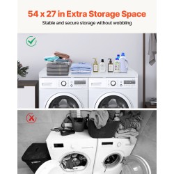 Työtaso pesukoneen ja kuivausrummun päälle 1370x700 mm 15 mm P2 valkoinen