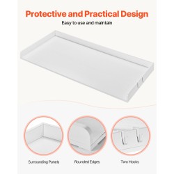 Työtaso pesukoneen ja kuivausrummun päälle 1370x700 mm 15 mm P2 valkoinen