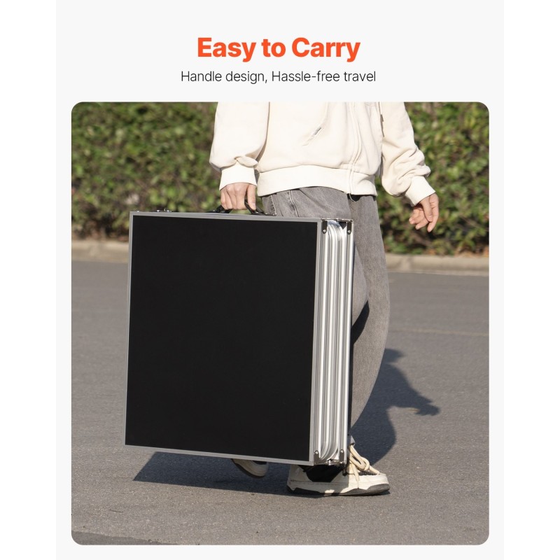 Taittuva beer pong -pöytä 8 ft MDF-melamiinipinnoite säädettävä korkeus 6 palloa