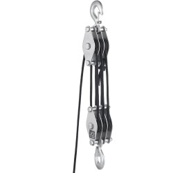 Köysitalja sinkitty teräs 500 kg nostokyky 30 m polyesteriköysi 6 mm