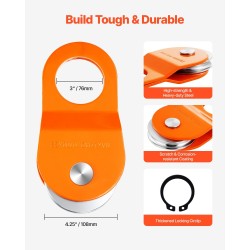 Taljapyörä raskaaseen käyttöön teräs 5 t työkuorma 10 t murtolujuus 108 mm