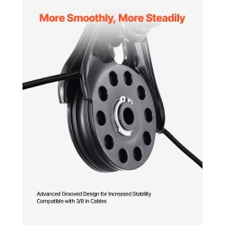 Teräksinen uritettu lohkotalja 7,3 t työkuorma 14,5 t murtolujuus 3/8 tuuman köydelle