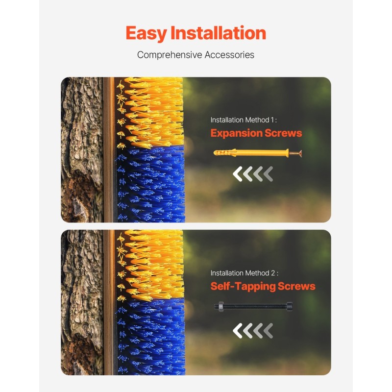 Karja-harjain 3 kpl PBT-harjakset PP-sylinteri 43,5 x 19 cm eläinten hoitoon