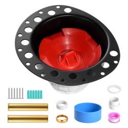 Vapaasti seisovan kylpyammeen viemärisarja PVC-muovi messinkiosilla 1,5 tuuman viemärilähtöön