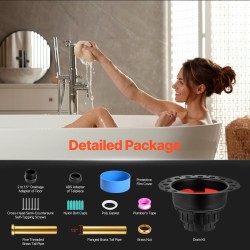 Vapaasti seisovan kylpyammeen viemärisarja messinkirunko ABS-muovi 127 millimetrin asennusaukolle