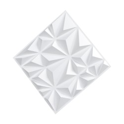 Seinäpaneelit PVC 33 paneelia timanttikuvio mattavalkoinen 2,97 m² 300x300 mm