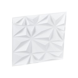Seinäpaneelit PVC 33 paneelia timanttikuvio mattavalkoinen 2,97 m² 300x300 mm
