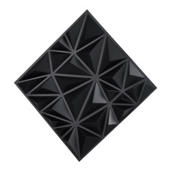 3D-seinäpaneelit PVC mattamusta timanttikuvio 33 kpl 2,97 m² sisätiloihin