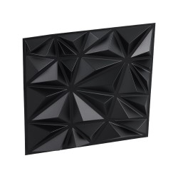 3D-seinäpaneelit PVC mattamusta timanttikuvio 33 kpl 2,97 m² sisätiloihin