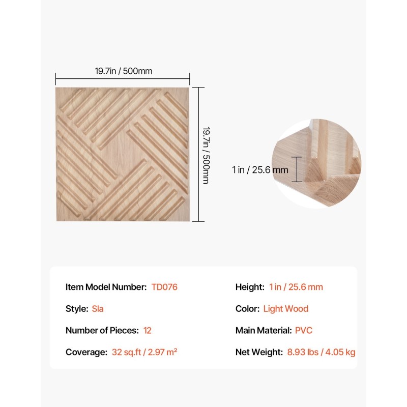 Seinäpaneelit PVC-muovi kolmiulotteiset rimakuviolliset vaalea puusävy 12 kpl 2,97 m²