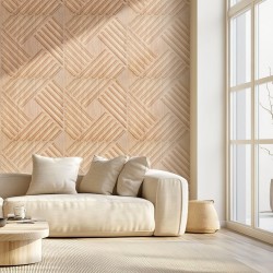 Seinäpaneelit PVC-muovi kolmiulotteiset rimakuviolliset vaalea puusävy 12 kpl 2,97 m²