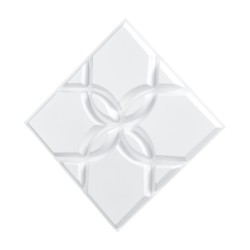 Kolmiulotteiset PVC-muoviset seinäpaneelit 33 kpl 300 x 300 mm mattavalkoinen kukkakuvio