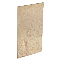 Seinäpaneelit 3D-teksturoitu PU-materiaali 4 kpl 1200x600x30 mm 2,97 m² kivikeltainen