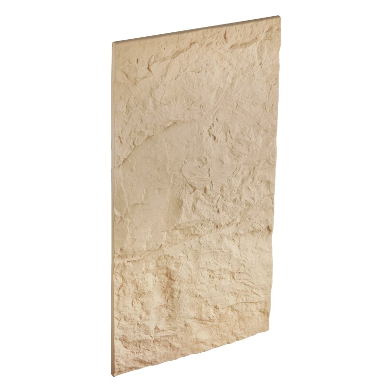 Seinäpaneelit 3D-teksturoitu PU-materiaali 4 kpl 1200x600x30 mm 2,97 m² kivikeltainen