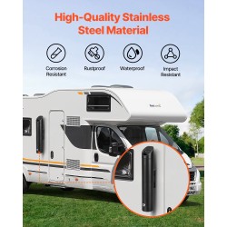 Seinään kiinnitettävä tumpinkeräin ruostumatonta terästä ja alumiinia musta ulkokäyttöön lukolla