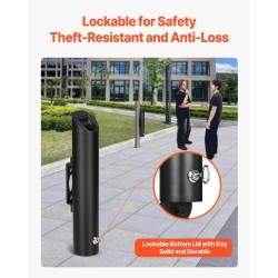 Seinään kiinnitettävä tumpinkeräin ruostumatonta terästä ja alumiinia musta ulkokäyttöön lukolla