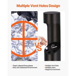 Sylinterimallinen tumppiastia ulkokäyttöön musta galvanoitu teräs 320 mm