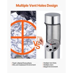 Keräysastia tupakan tumppeille 201-ruostumaton teräs valurautapohjalla ulkokäyttö