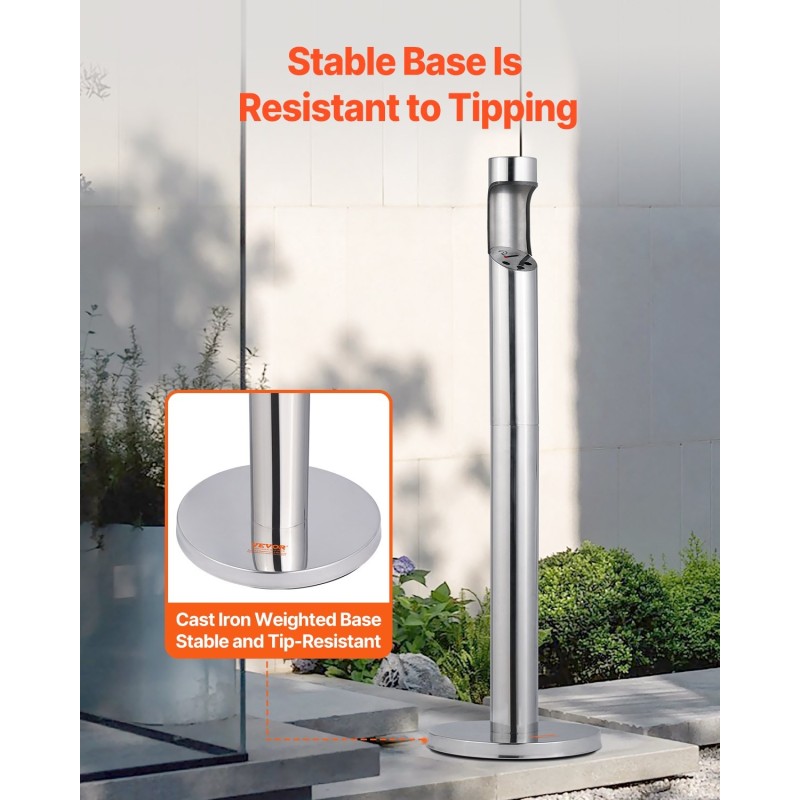 Keräysastia tupakan tumppeille 201-ruostumaton teräs valurautapohjalla ulkokäyttö