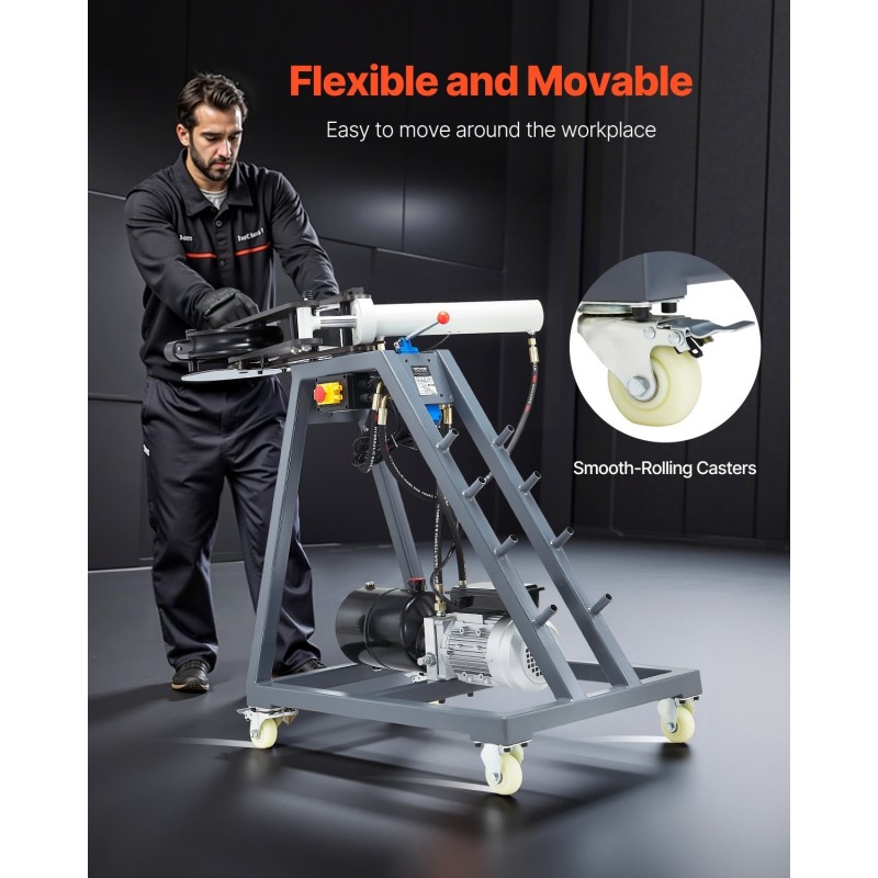 Sähköinen putkentaivutin 3/4–2 tuuman putkille 180 asteen taivutuksella 6L hydraulisylinterillä pyörillä