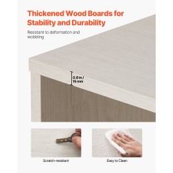 Leveä 5-tasoinen kirjahylly valkoinen E1-lastulevy kaatumisen estovarusteilla