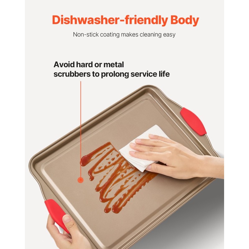 Leivontavuokasetti 10-osainen hiiliteräksinen tarttumaton teflonpinnoite kulta