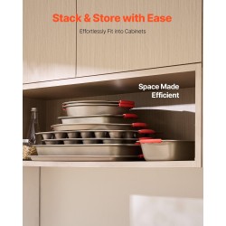 Leivontavuokasetti 10-osainen hiiliteräksinen tarttumaton teflonpinnoite kulta