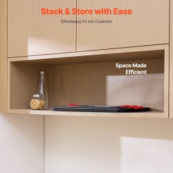 Uunipeltisetti 3-osainen hiiliteräksinen tarttumattomalla pinnoitteella silikonikahvoilla