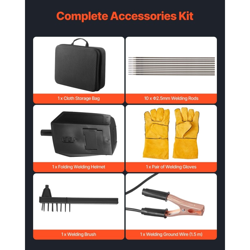 Kädessä pidettävä puikkohitsauskone IGBT-invertterillä 20–120 A 1,6–3,2 mm