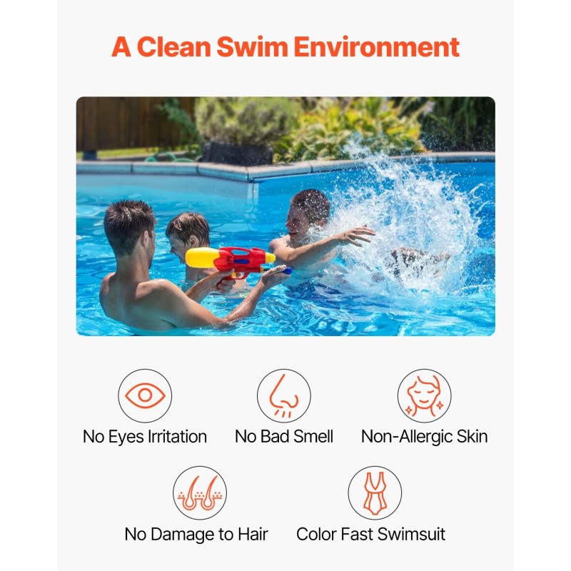 Suolavesikloorigeneraattori maauima-altaisiin 15000 gallonin ABS-kotelo titaanielektrodeilla