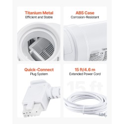 Suolavesikloorigeneraattori maauima-altaisiin 15000 gallonin ABS-kotelo titaanielektrodeilla