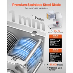 Lihaleikkurin teräsarja kolmekymmentäkuusi terää ruostumatonta terästä viisi millimetriä ammattikeittiöön