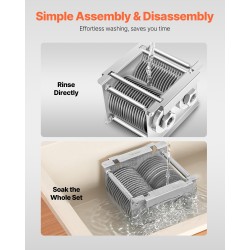 Lihaleikkurin teräsarja kolmekymmentäkuusi terää ruostumatonta terästä viisi millimetriä ammattikeittiöön