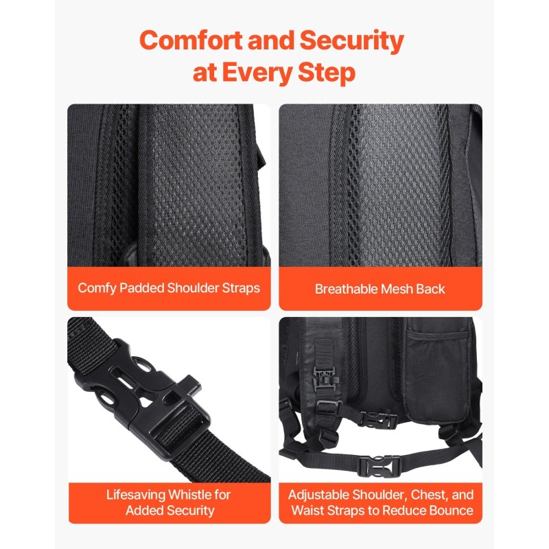 Juomareppu 25L vedenpitävä 150D polyesteri 2L juomasäiliöllä musta