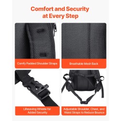 Juomareppu vedenpitävä polyesteri 15 l 3 l juomarakolla vaellukseen