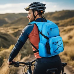 Juomareppu 25L vedenpitävä 150D polyesteri 2L TPU säiliöllä sininen