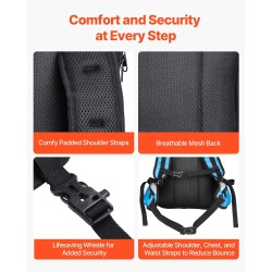 Juomareppu 15 l polyesterinen vedenpitävä 3 l vesipussilla vaellukseen