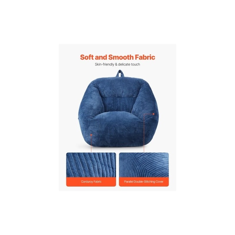 Säkkituoli pehmeä nalleveluuri 25D-muistivaahto lapsille liukumaton pohja 900x850x790 mm