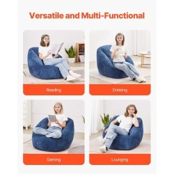 Säkkituoli pehmeä nalleveluuri 25D-muistivaahto lapsille liukumaton pohja 900x850x790 mm