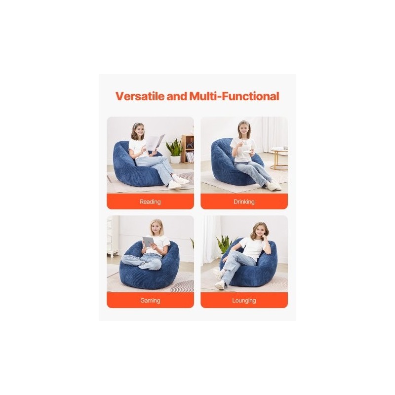 Säkkituoli pehmeä nalleveluuri 25D-muistivaahto lapsille liukumaton pohja 900x850x790 mm