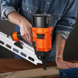 Paineilmakäyttöinen alumiininen kehysnaulain 21 asteen 50–90 mm nauloille 60 kpl