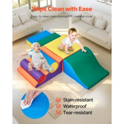 Pehmeä 7-osainen kiipeilylelusetti PU-nahkainen vaahtotäytteellä 6–36 kk sisäleikkeihin