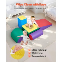 Kiipeily- ja ryömintäsetti 5-osainen vaahtomuovinen PU-nahkapintainen 6–36 kk