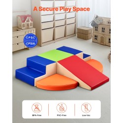 Vaahtomuovinen 6-osainen kiipeily ja konttaussarja PU-nahkaverhoilulla