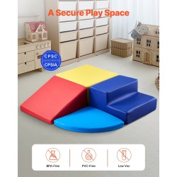 Korkeatiheyksinen vaahtomuovinen 4-osainen kiipeilypalasetti PU-nahkaverhoilulla kuuden kuukauden ja kolmen vuoden ikäisille